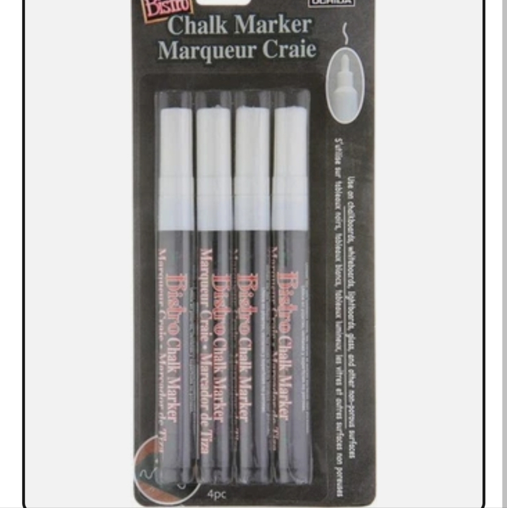 White Chalk Marker Set